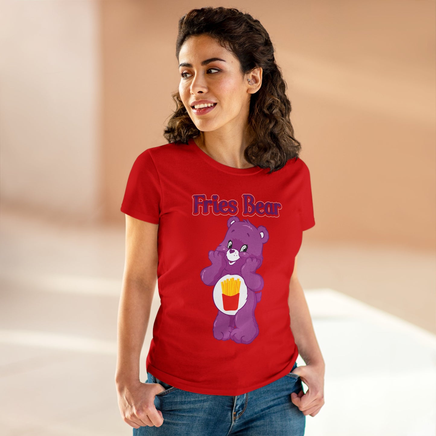 Fries Bear - Women's Midweight Cotton Tee