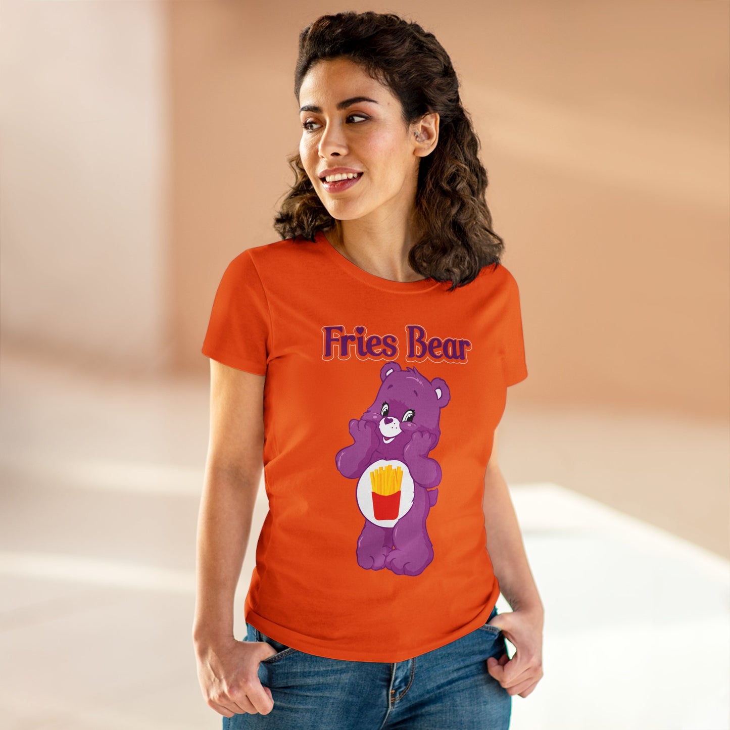 Fries Bear - Women's Midweight Cotton Tee