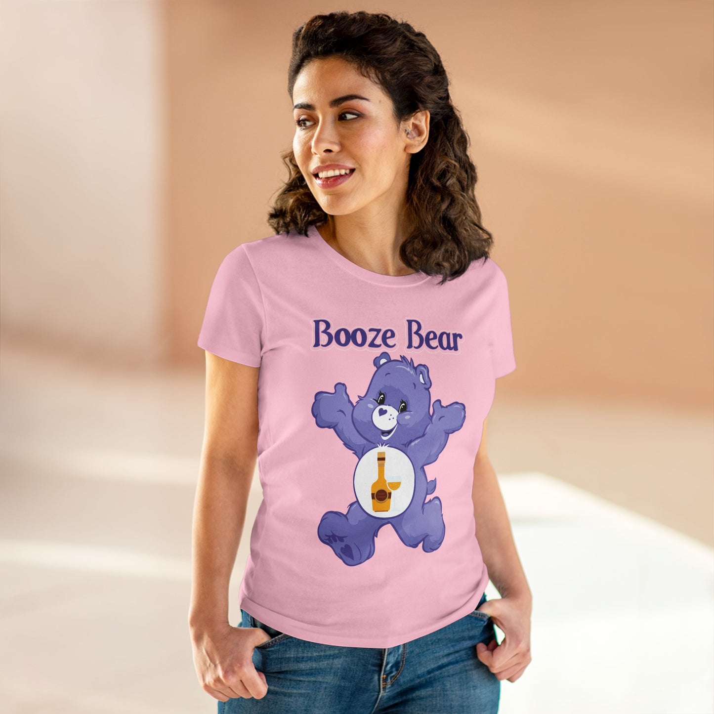 Booze Bear - Women's Midweight Cotton Tee