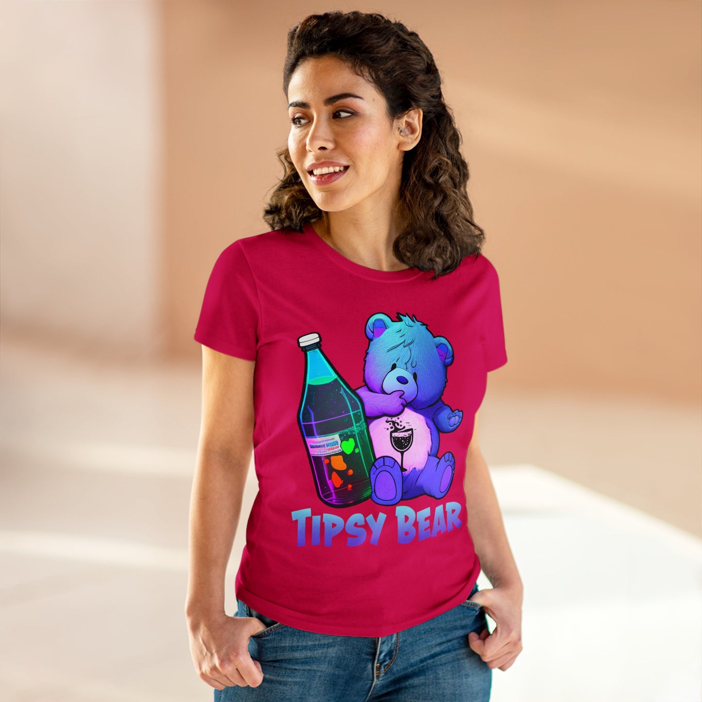 Tipsy Bear - Women's Midweight Cotton Tee