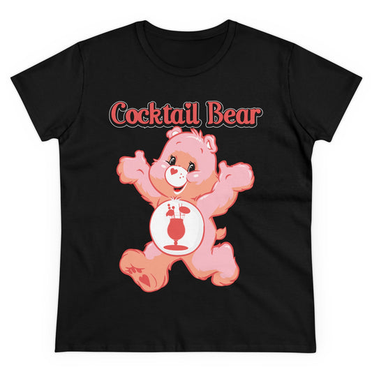 Cocktail Bear - Women's Midweight Cotton Tee