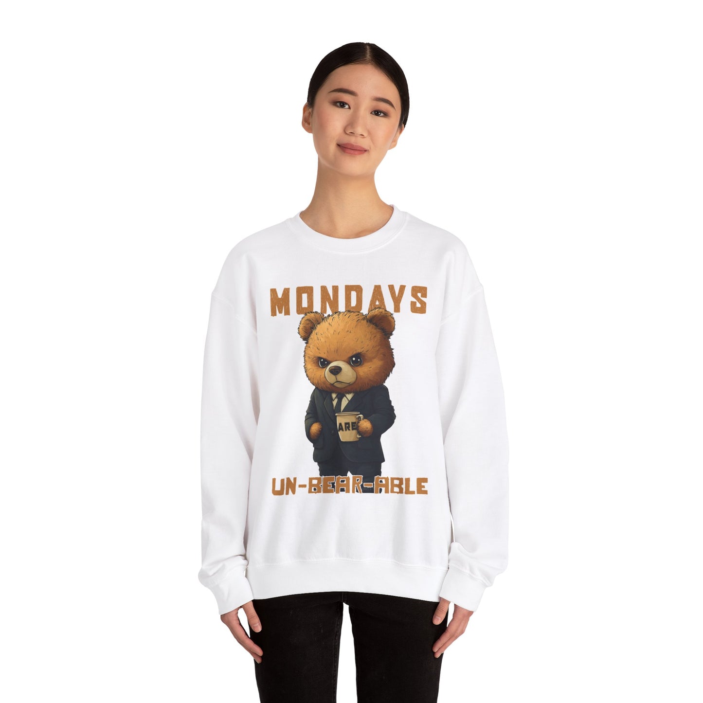 Mondays are Un-bear-able - Unisex Heavy Blend™ Crewneck Sweatshirt