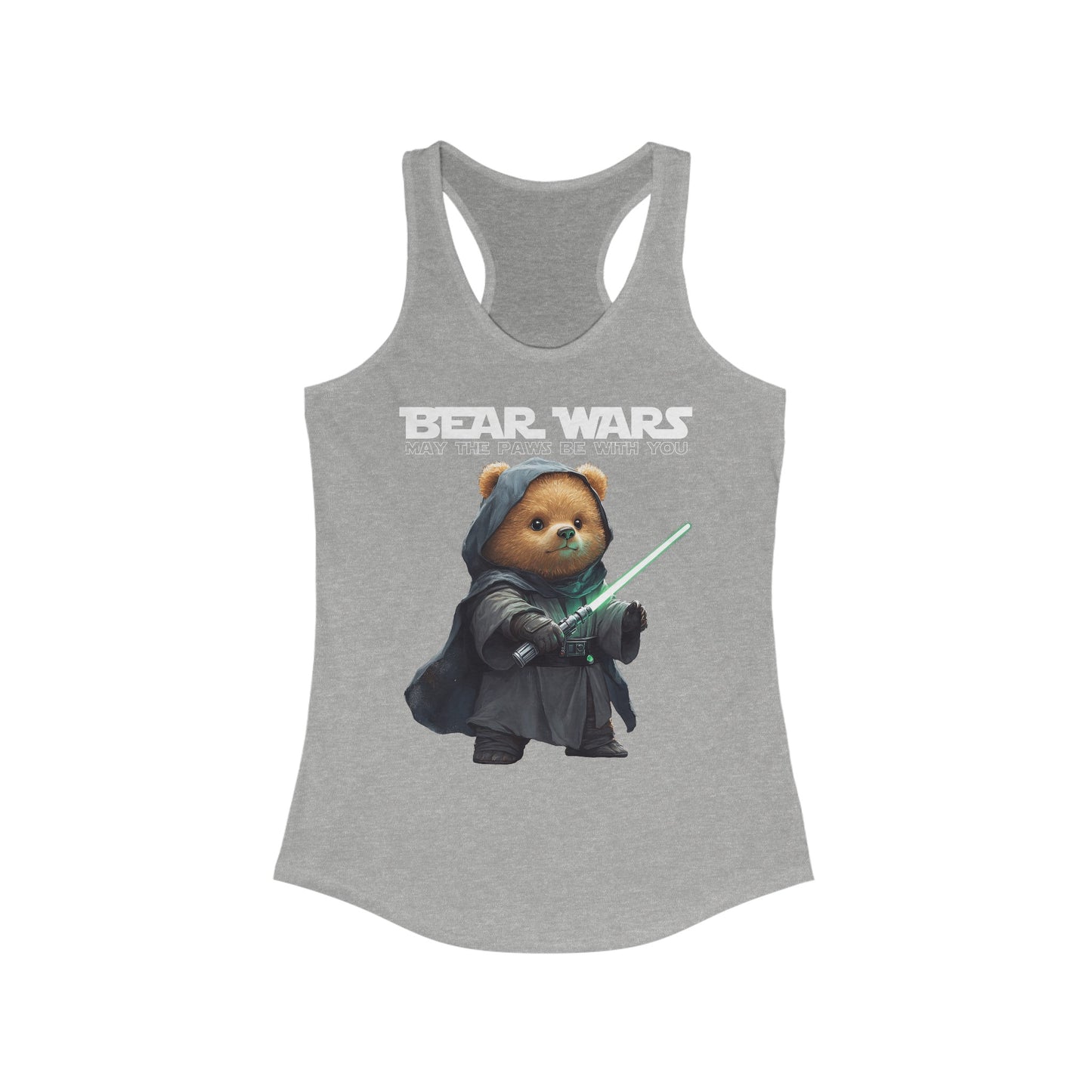 Bear Wars May The Paws Be With You - Women's Ideal Racerback Tank