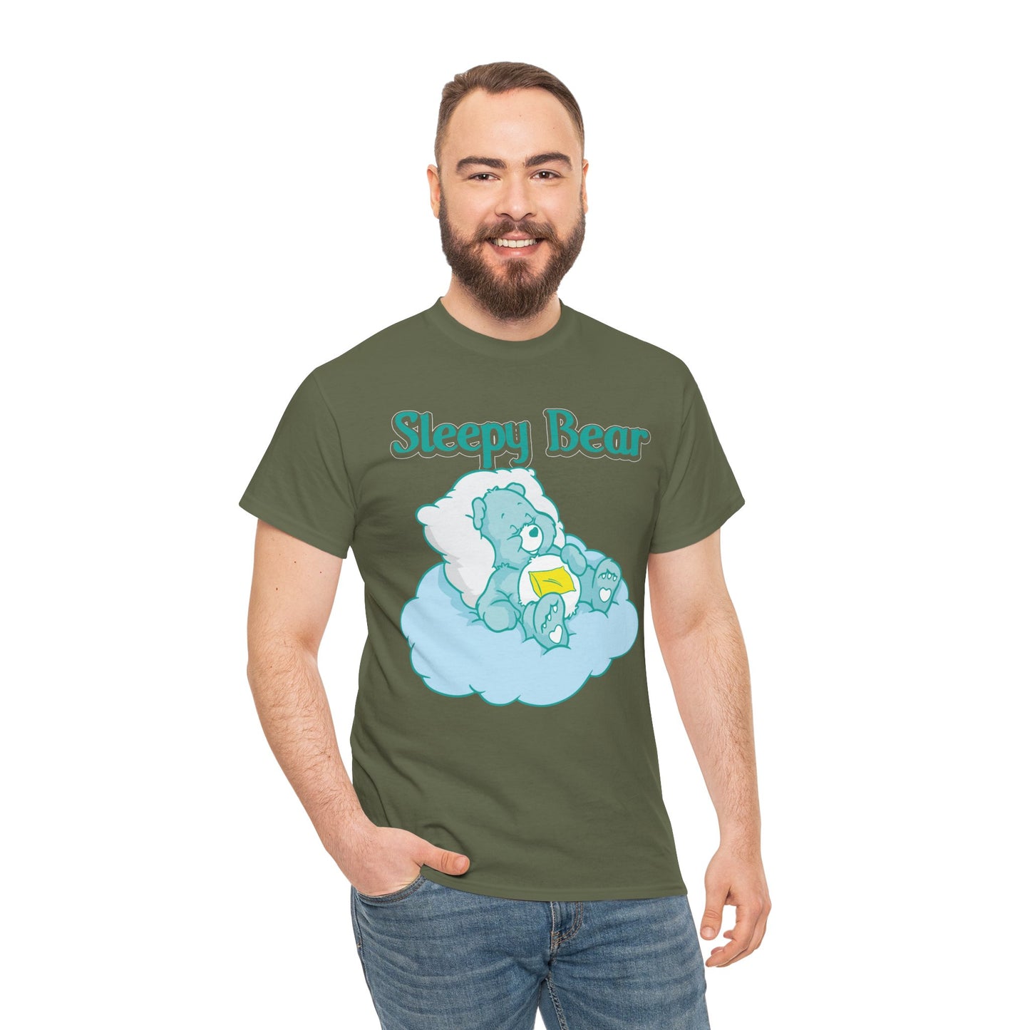 Sleepy Bear - Unisex Heavy Cotton Tee