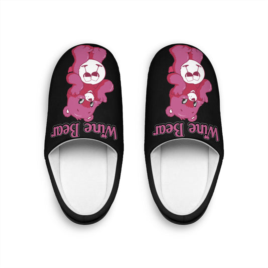 Indoor Slippers - Wine Bear