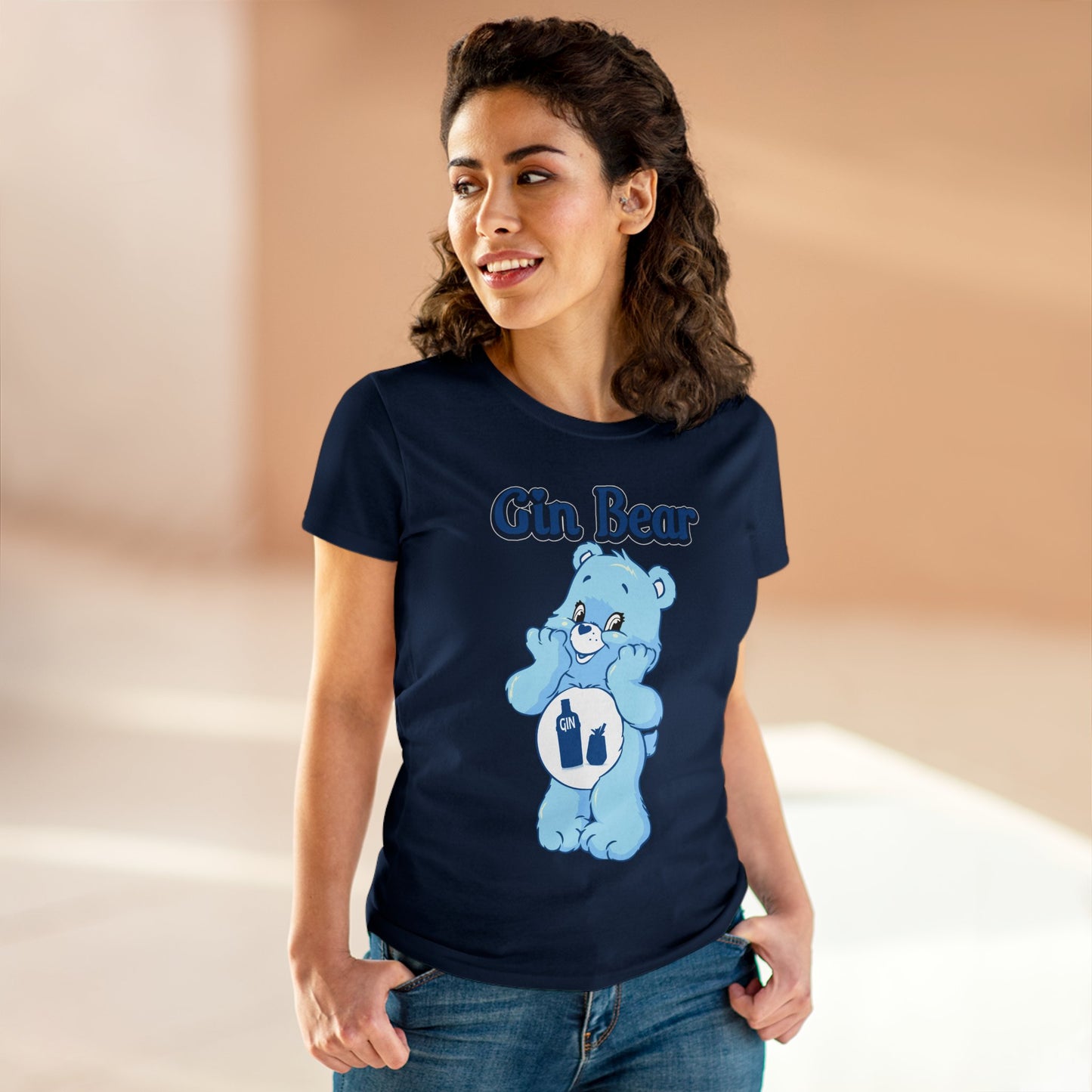 Gin Bear - Women's Midweight Cotton Tee