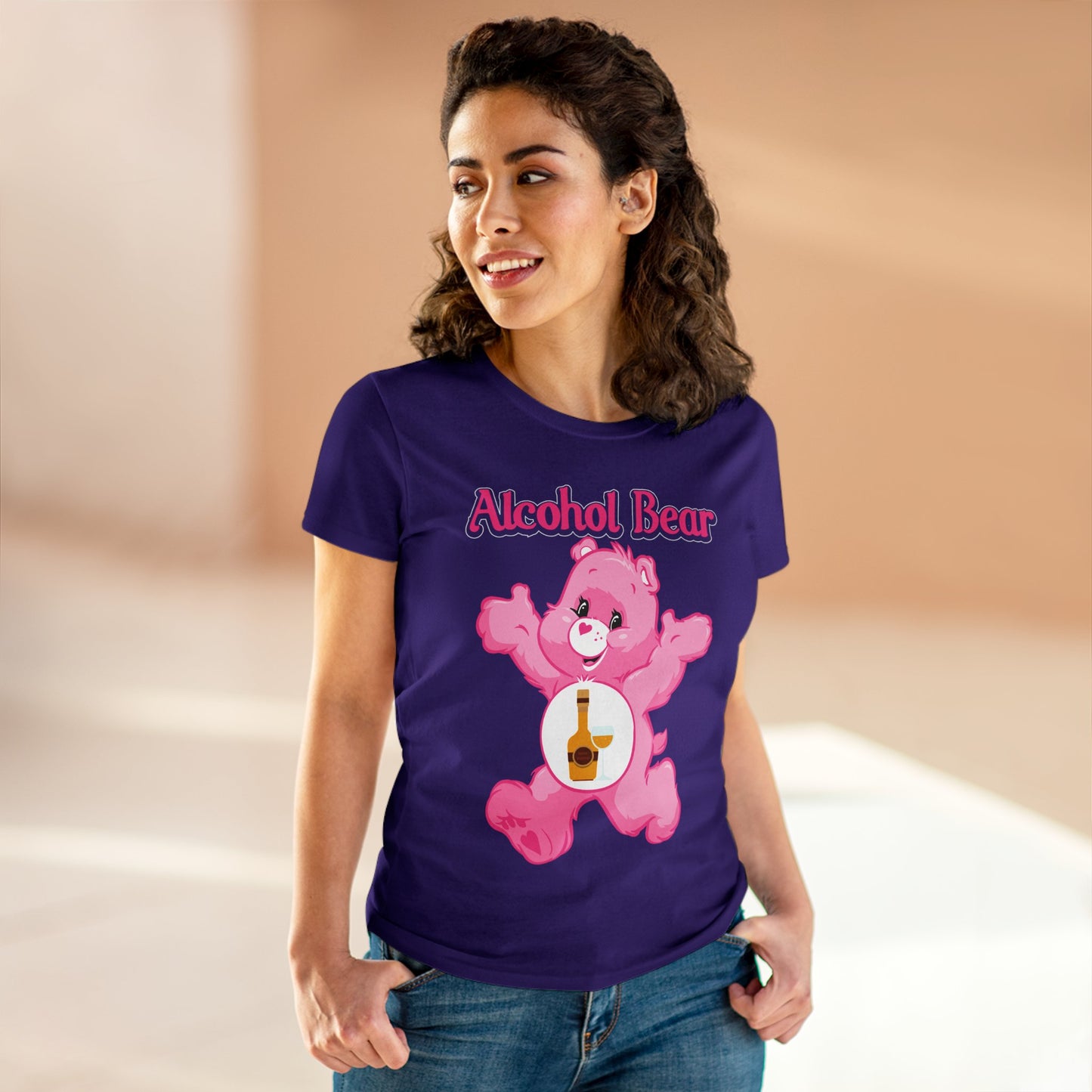 Alcohol Bear - Women's Midweight Cotton Tee