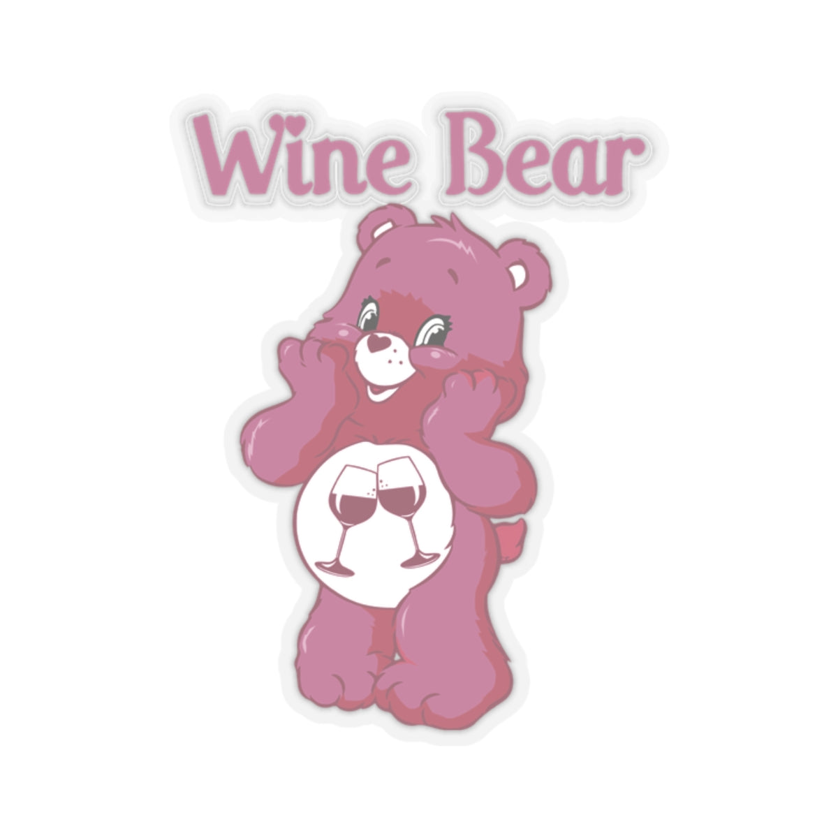 Kiss-Cut Stickers - Wine Bear