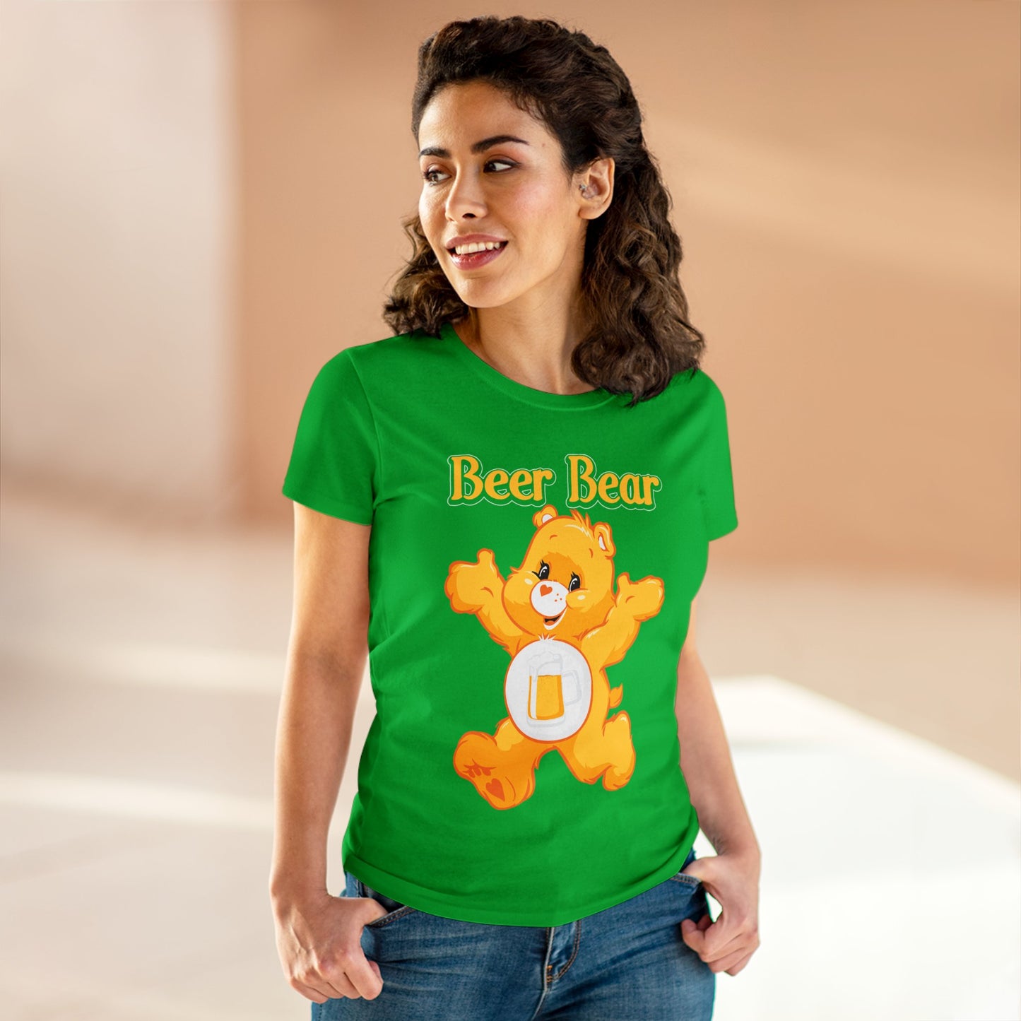 Beer Bear - Women's Midweight Cotton Tee