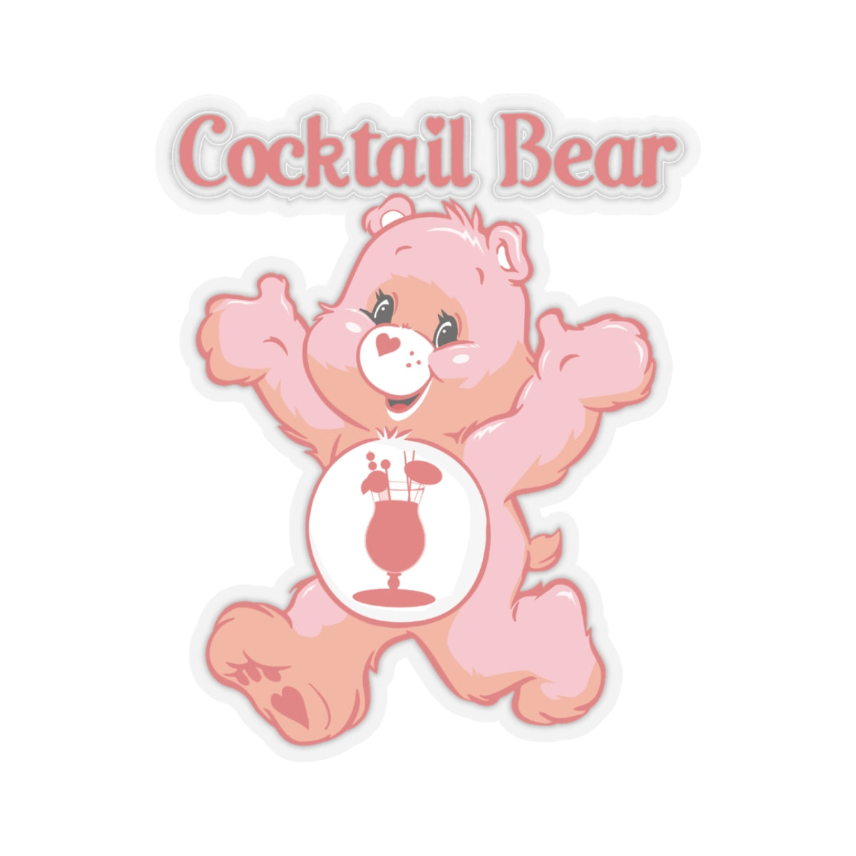 Kiss-Cut Stickers - Cocktail Bear