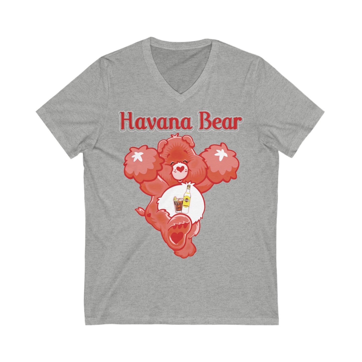 Havana Bear - Unisex Jersey Short Sleeve V-Neck Tee