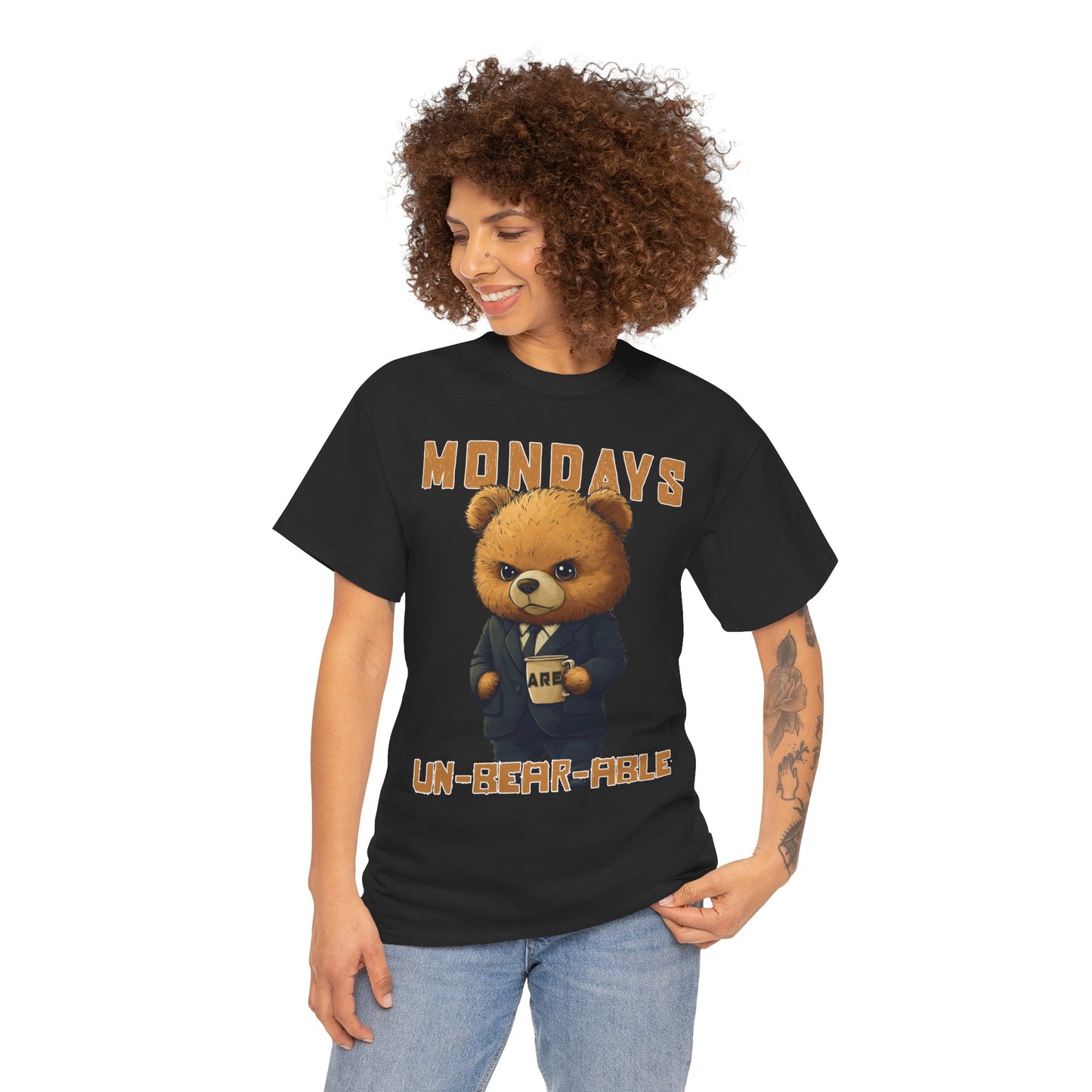 Mondays are Un-bear-able - Unisex Heavy Cotton Tee