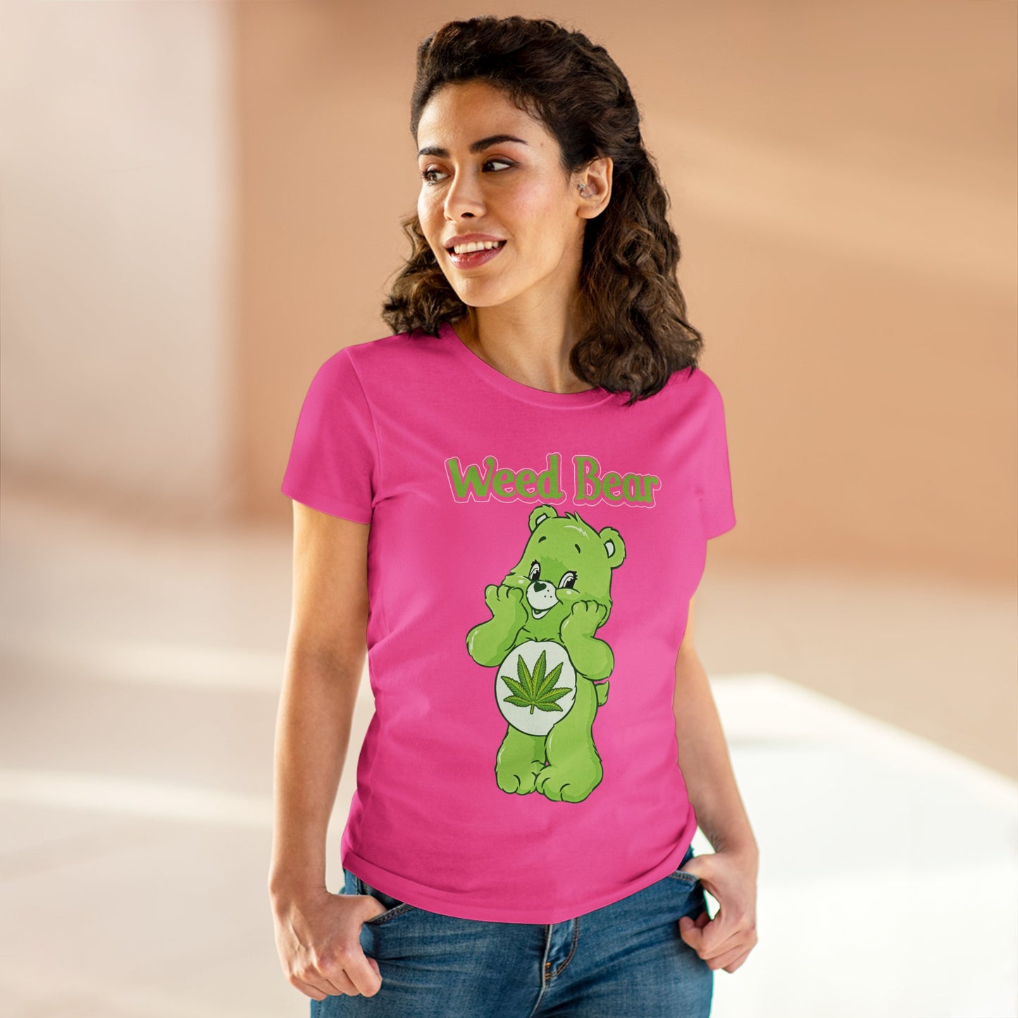 Weed Bear - Women's Midweight Cotton Tee