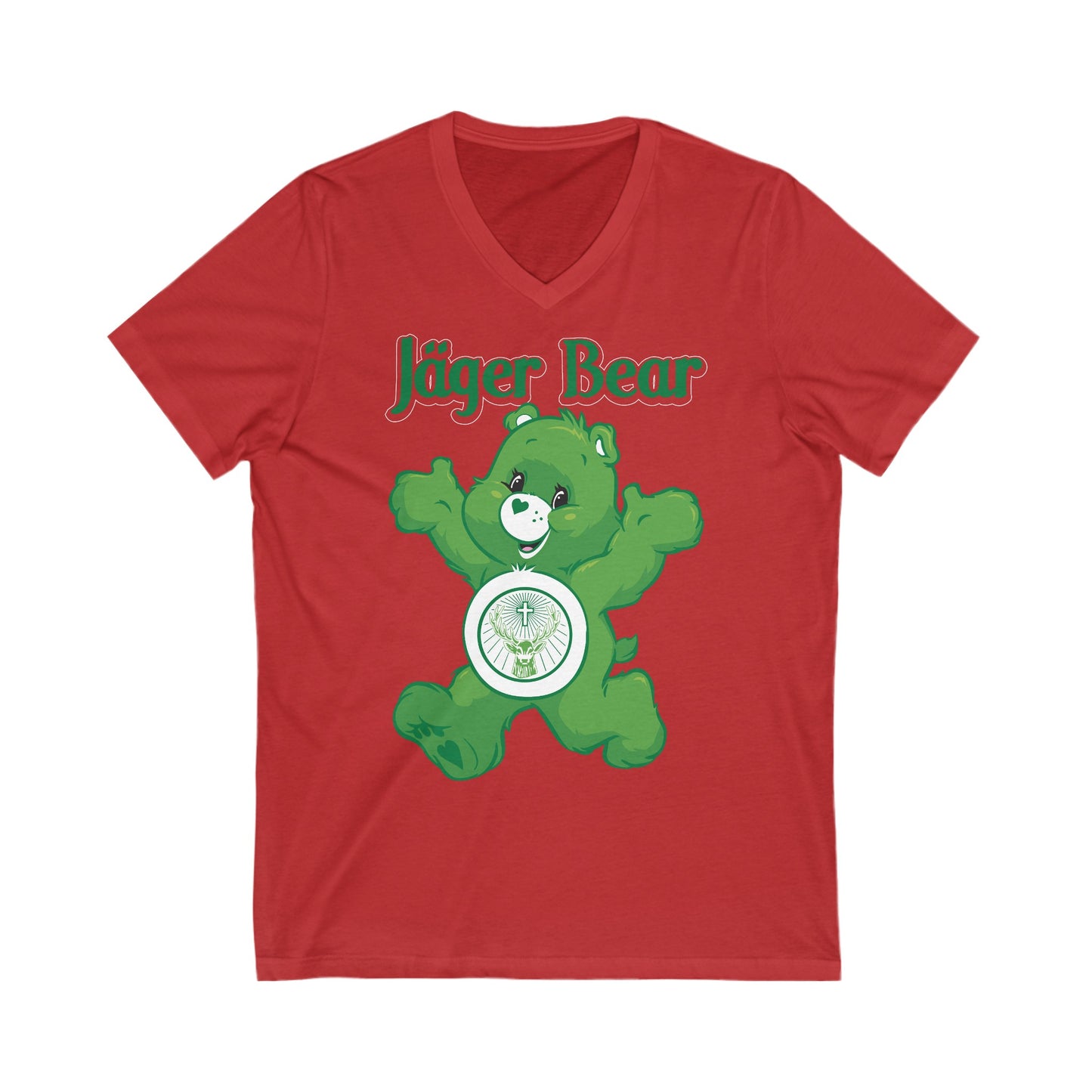 Jäger Bear - Unisex Jersey Short Sleeve V-Neck Tee