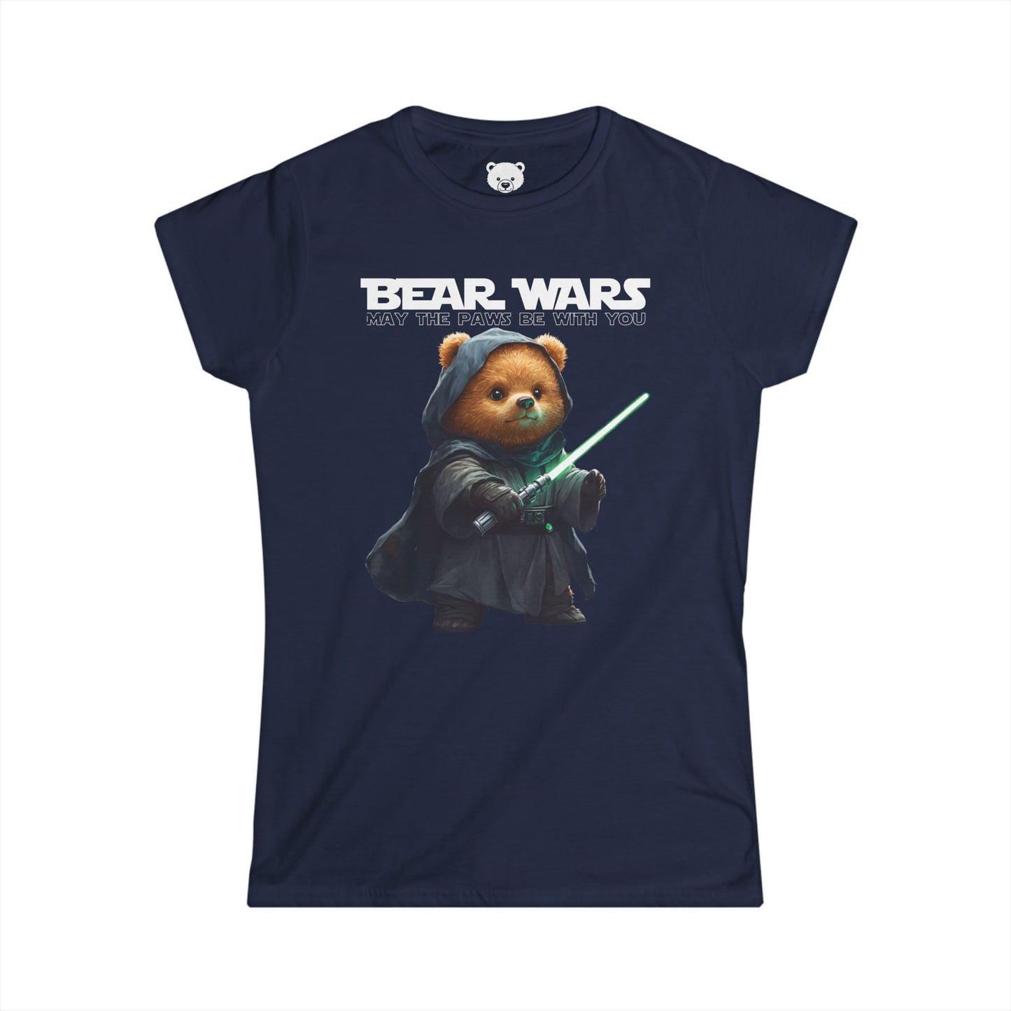 Bear Wars May The Paws Be With You - Women's Softstyle Tee