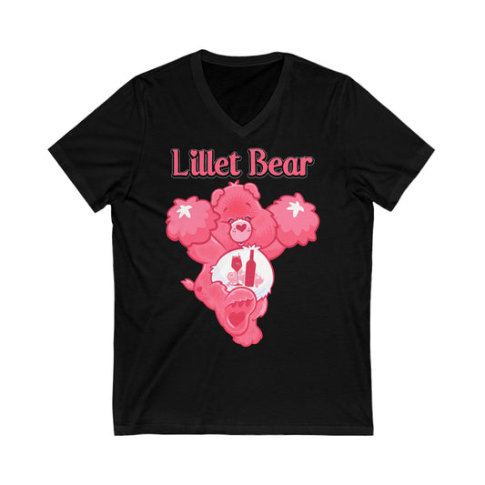 Lillet Bear - Unisex Jersey Short Sleeve V-Neck Tee