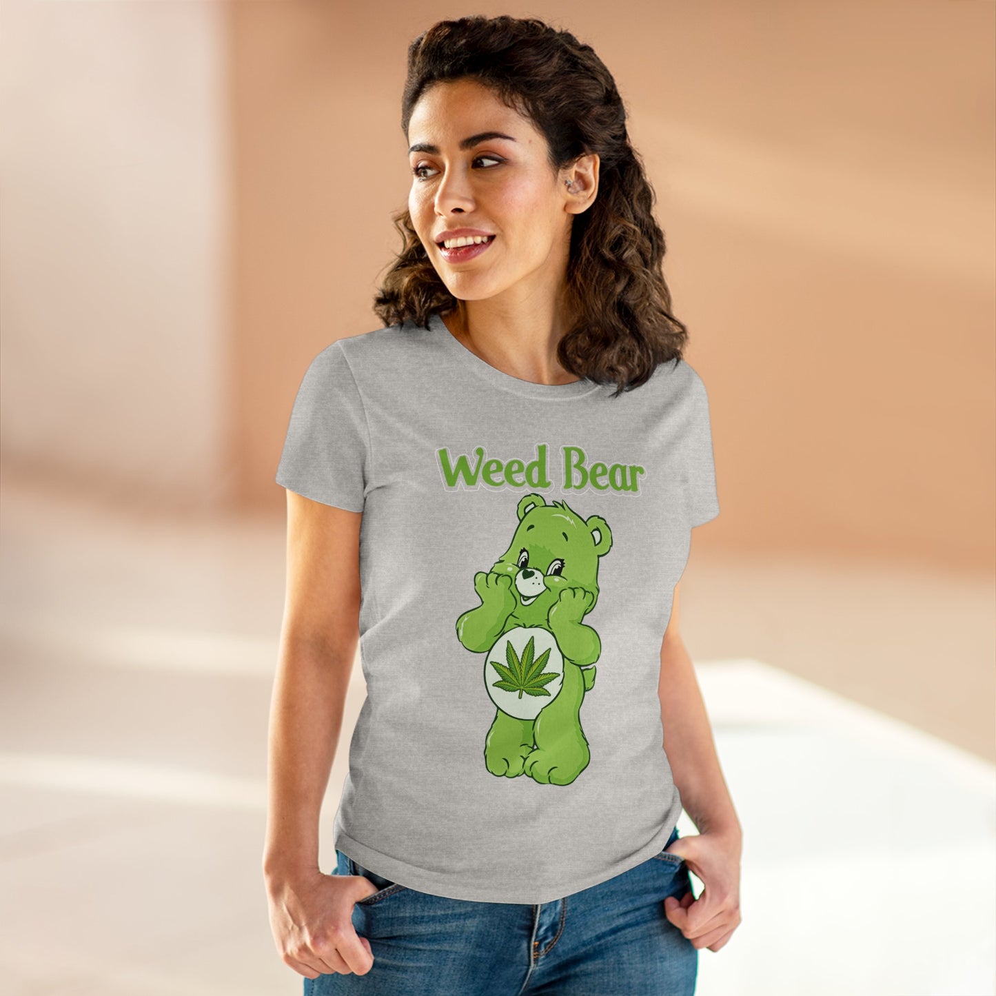 Weed Bear - Women's Midweight Cotton Tee