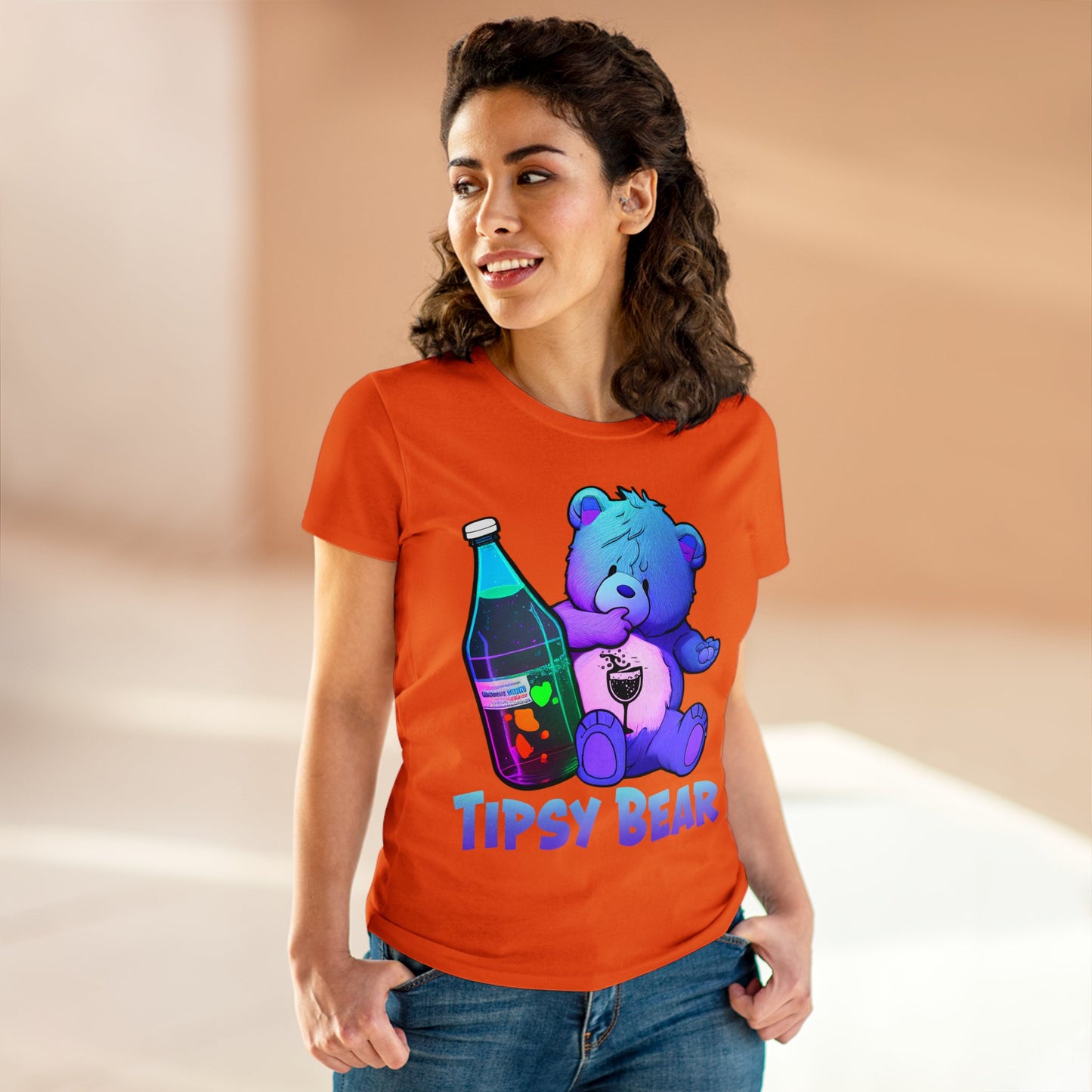 Tipsy Bear - Women's Midweight Cotton Tee