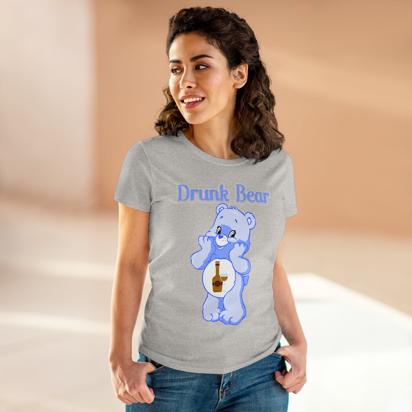 Drunk Bear - Women's Midweight Cotton Tee