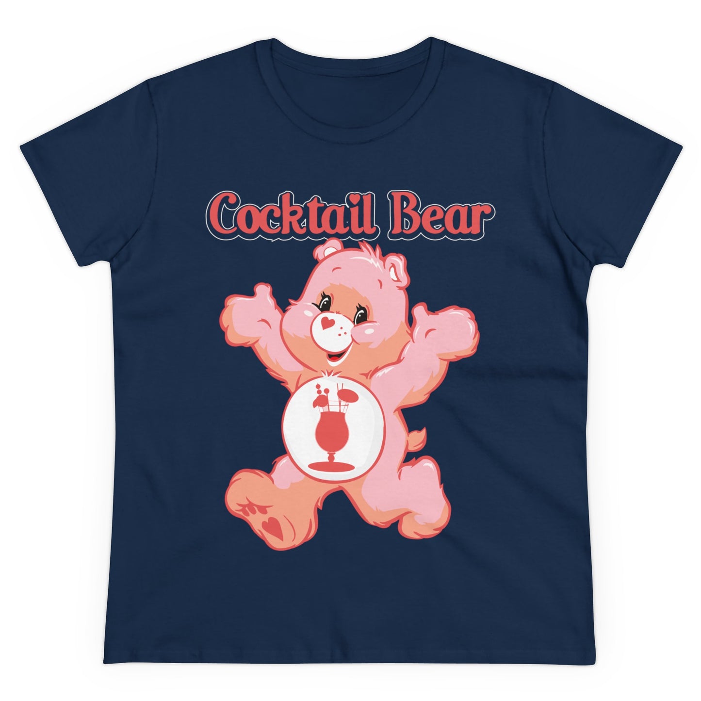 Cocktail Bear - Women's Midweight Cotton Tee