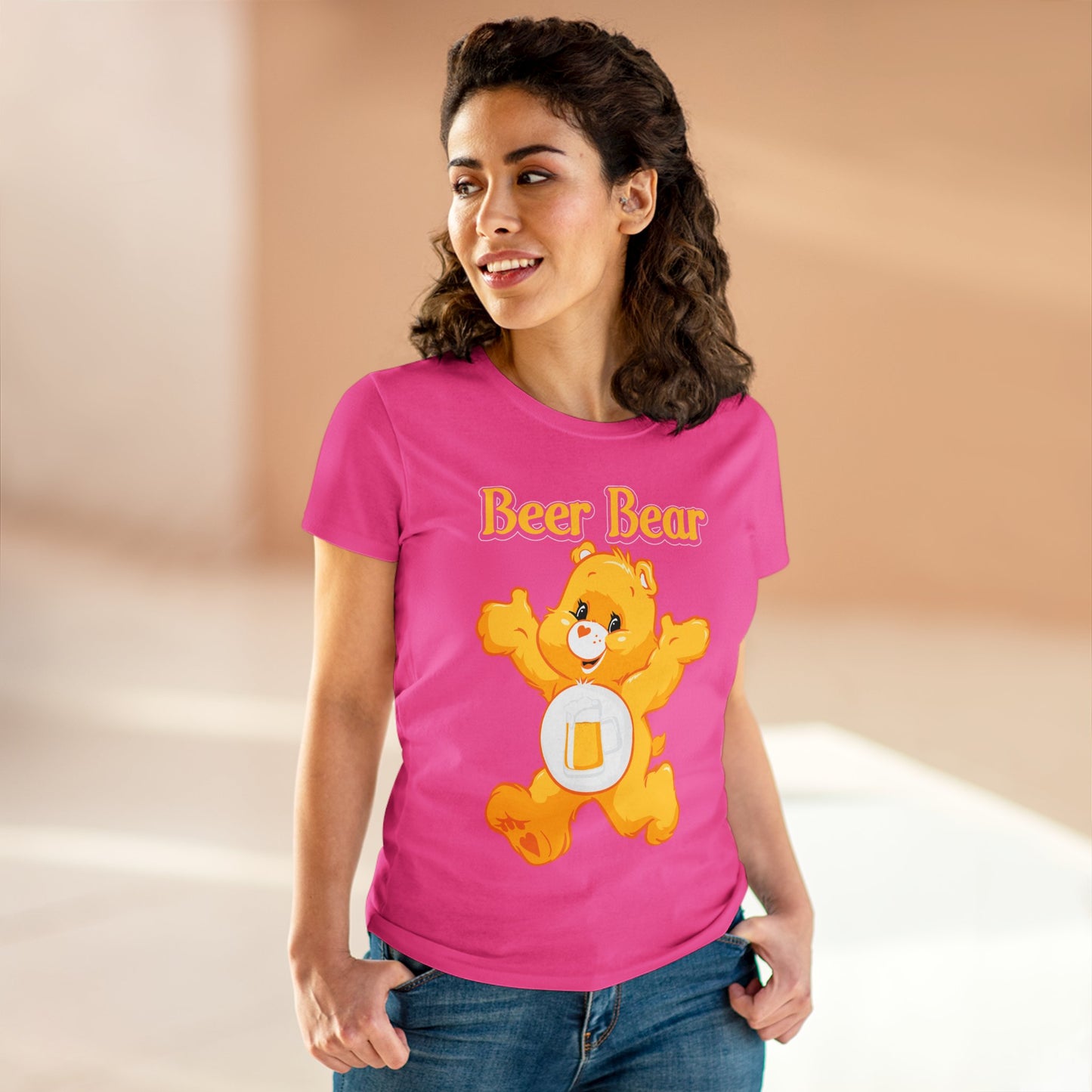 Beer Bear - Women's Midweight Cotton Tee