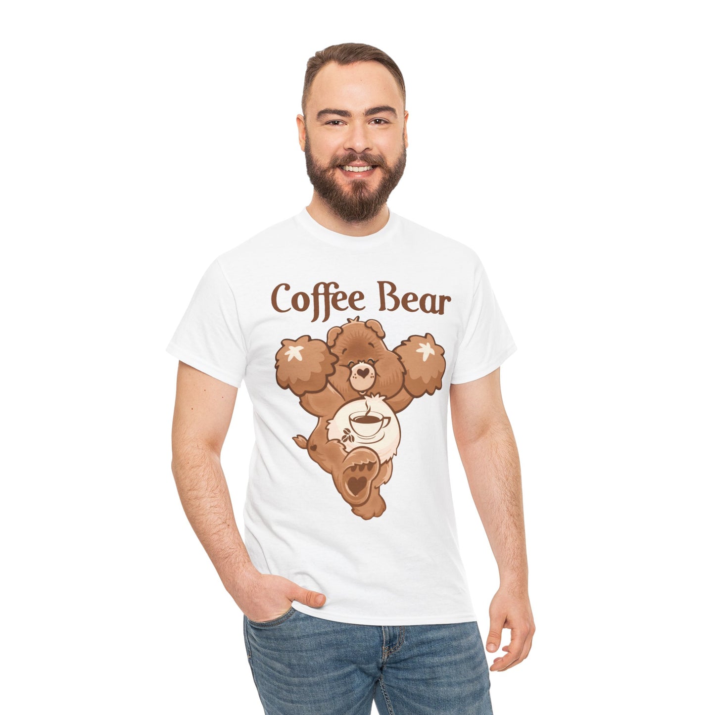 Coffee Bear - Unisex Heavy Cotton Tee