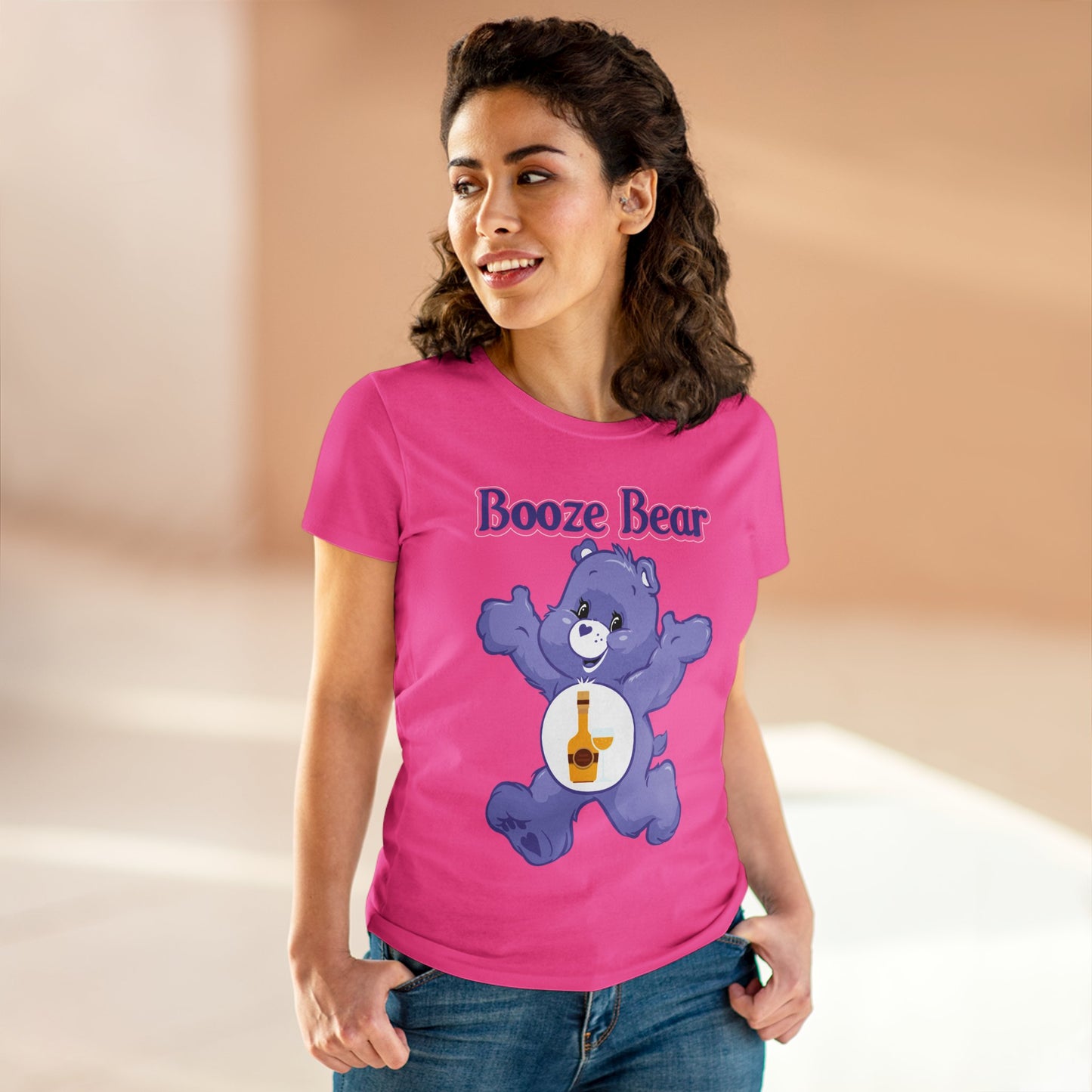 Booze Bear - Women's Midweight Cotton Tee