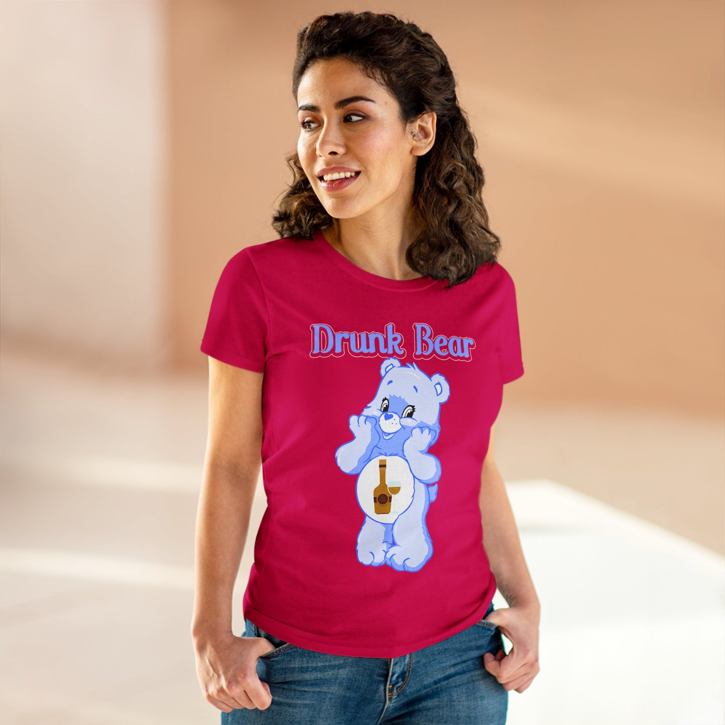 Drunk Bear - Women's Midweight Cotton Tee