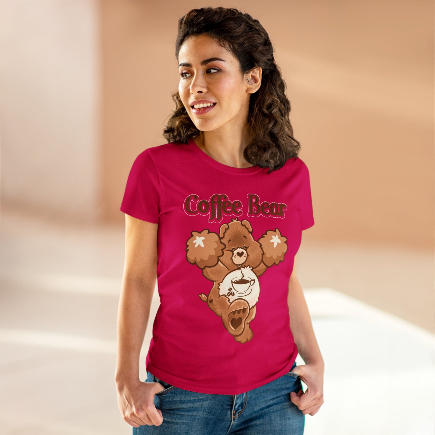 Coffee Bear - Women's Midweight Cotton Tee