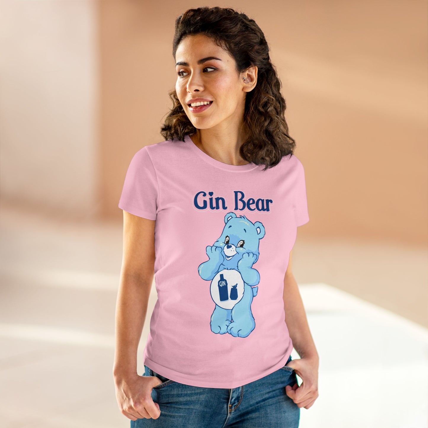 Gin Bear - Women's Midweight Cotton Tee