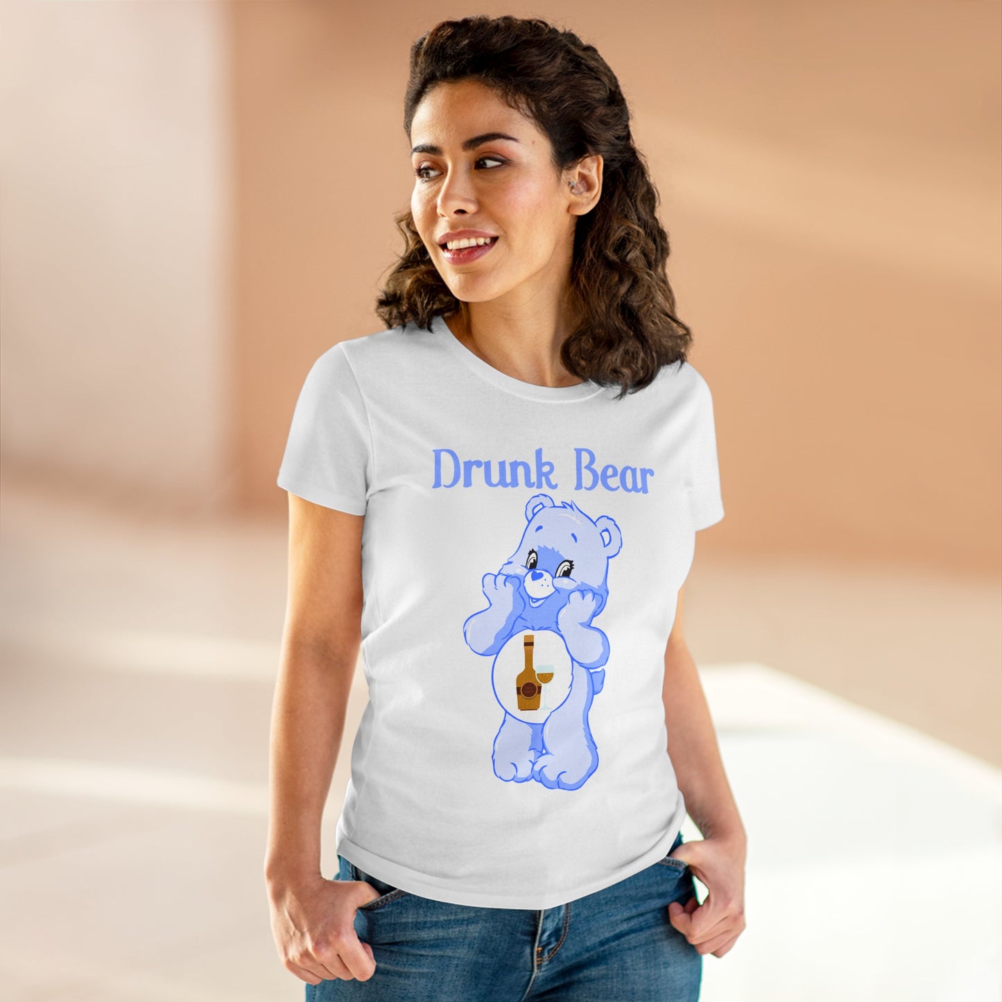 Drunk Bear - Women's Midweight Cotton Tee