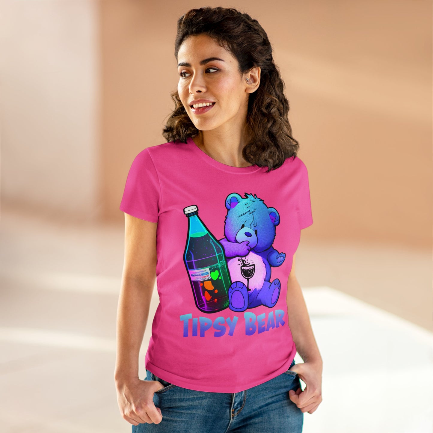 Tipsy Bear - Women's Midweight Cotton Tee