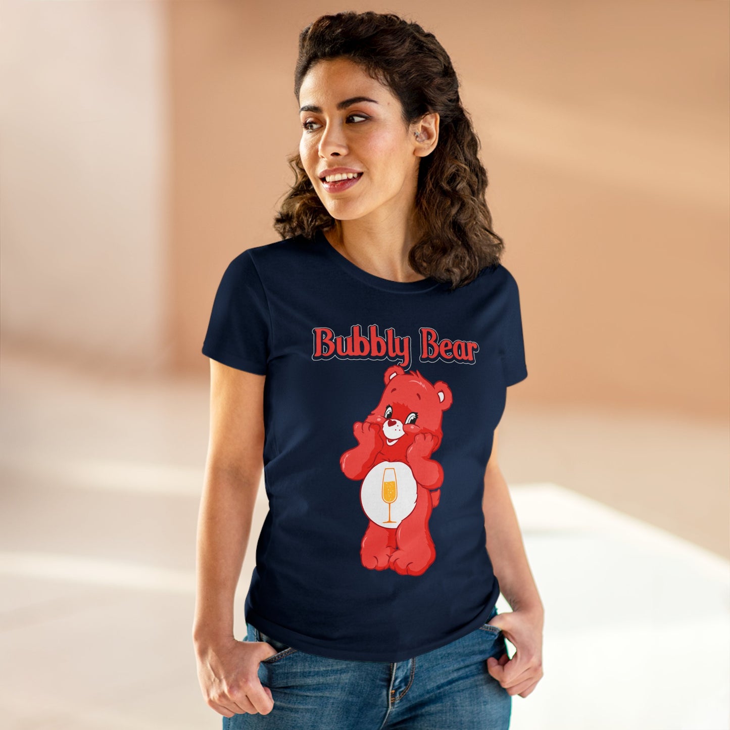 Bubbly Bear - Women's Midweight Cotton Tee