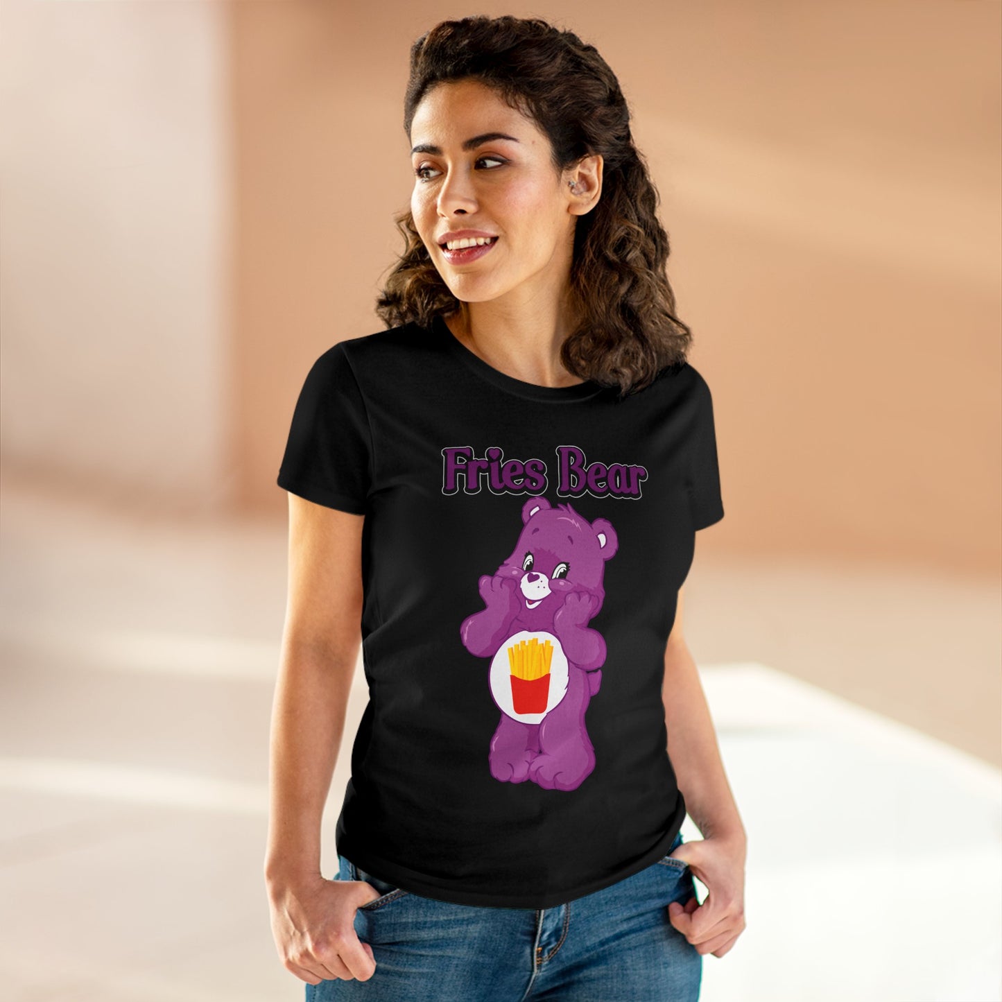 Fries Bear - Women's Midweight Cotton Tee