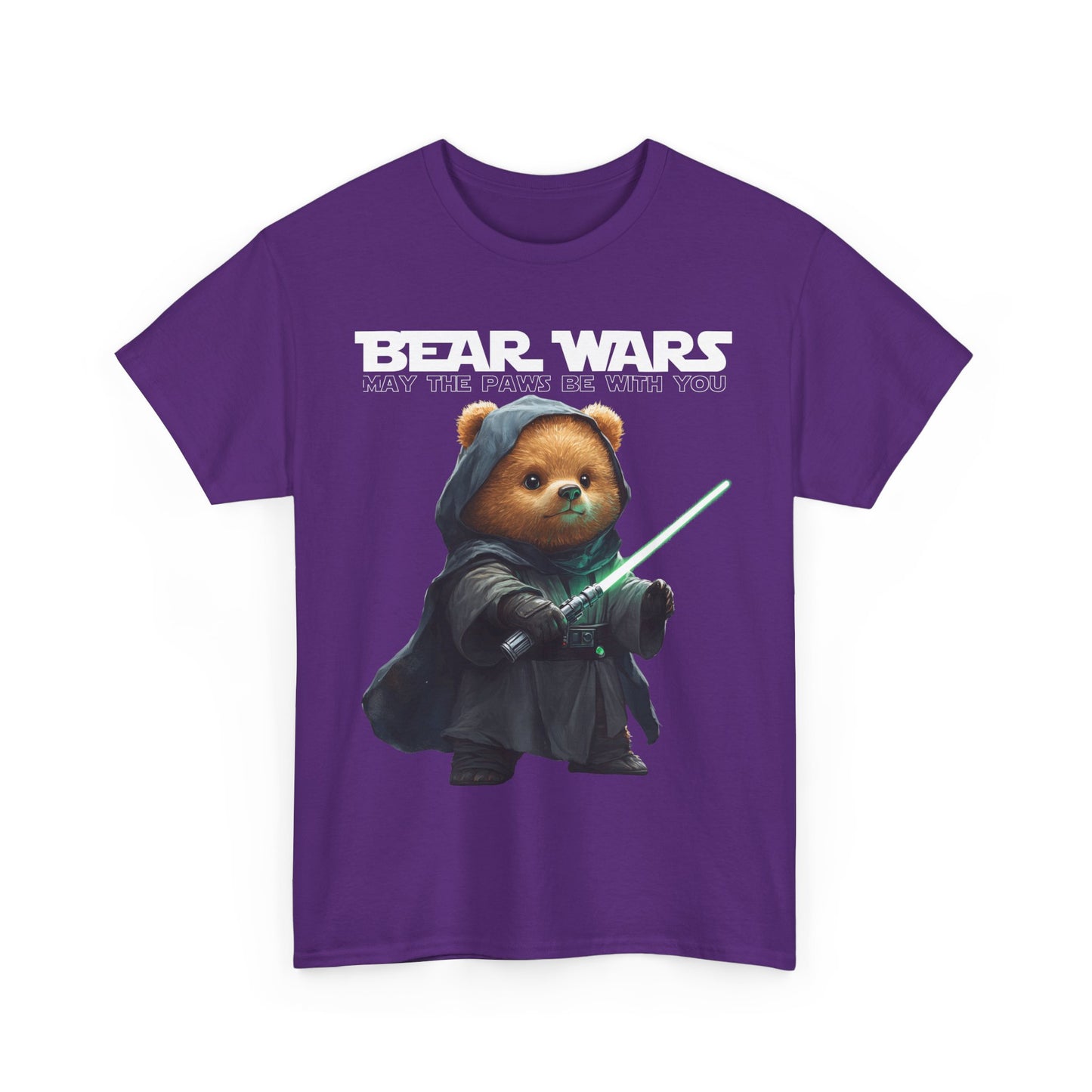 Bear Wars May The Paws Be With You - Unisex Heavy Cotton Tee