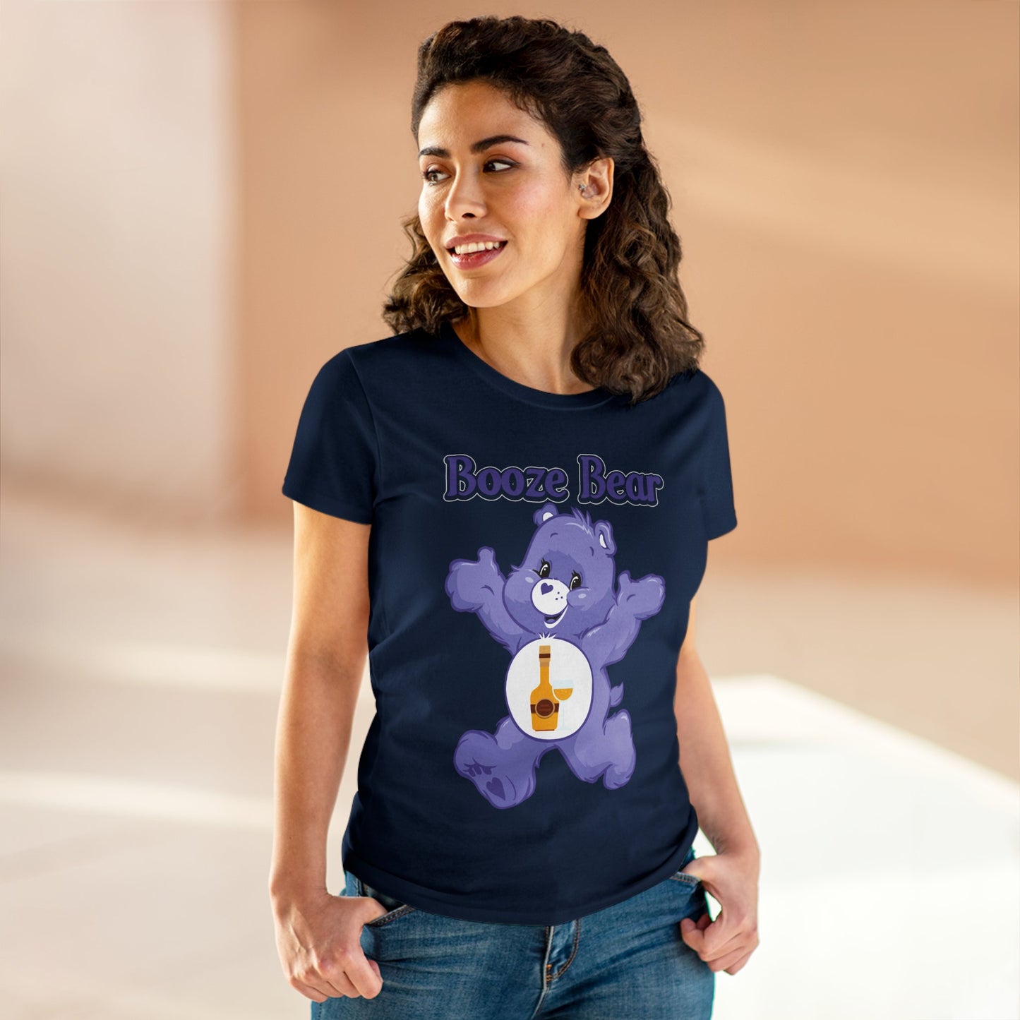 Booze Bear - Women's Midweight Cotton Tee