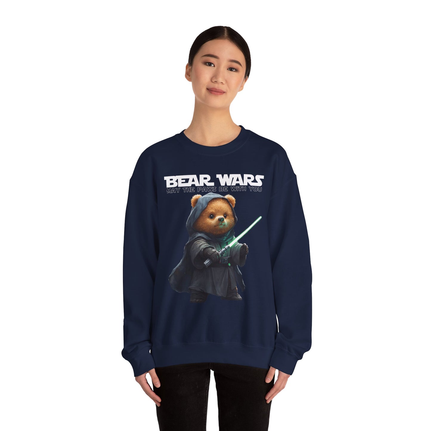 Bear Wars May The Paws Be With You - Unisex Heavy Blend™ Crewneck Sweatshirt